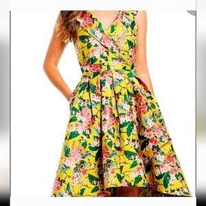 Alex Marie Jacquard High Low Formal Dress